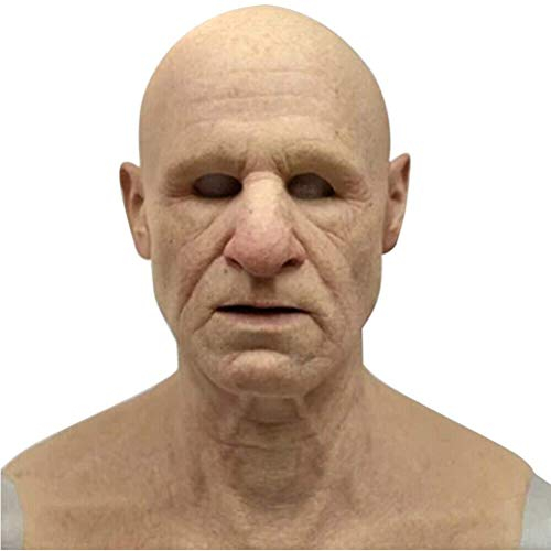 spier Maschera di Halloween in lattice per il vecchio viso di Halloween per mascherare copricapo realistico