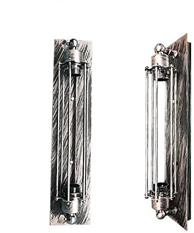 TOHMLAPE LED Modern Industrielle Metall Rohr Wandlampe Deckleuchte Water Pipes Steampunk Design Querflöte-Art warmweiß Mit T300 Glühbirne,silver