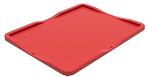 Karton EU Deckel für Euroboxen 40x30 cm rot Auflagedeckel lebensmittelecht Eurobehälter Transportbox Lagerbox Behälter Lagerkiste Stapelbox