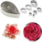 BTSEURY Rosenblütenschneider Kuchendekoration, 7Pcs/Set Edelstahl Wassertropfenschneider Fondant Blütenblatt Schablone Ausstecher Blumenkuchendekorationen Form