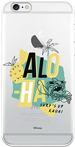 iPhone 6 Case - Official iPhone 6S Lilo & Stitch Stitch Alo Transparent to Protect Your Mobile Phone Case Flexible Silicone iPhone with Official Licensed Disney