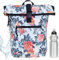 New Rebels Rucksack Plane TIM Bag Kurierrucksack Roll-up Fahrradrucksack Sport Fitness + Flasche bagboom (511318 05 Flora White)