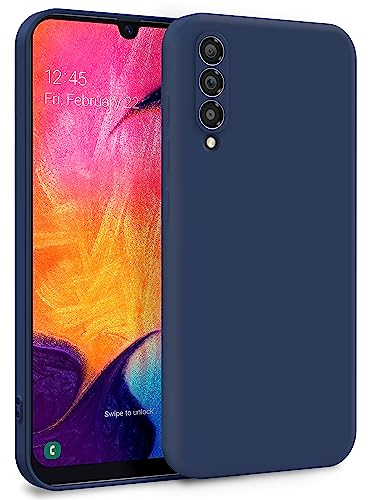 MyGadget Hülle für Samsung Galaxy A50 - Zweilagige Handyhülle mit Kameraschutz - Cover mit Innenfutter & Silikon außen - Dunkelblau