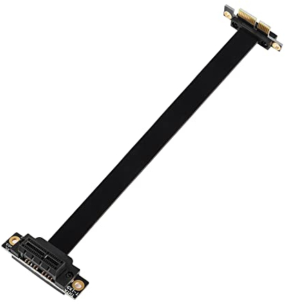GINTOOYUN Cavo di prolunga PCIE a 90 gradi PCI Express 3.0 1X maschio a femmina per scheda di rete wireless cavo di connessione (20 cm, slot a 90° in su) (20 cm)