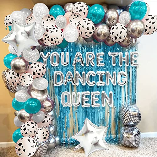 JeVenis Blue You are the Dancing Queen Decoration Dancing Queen Bachelorette Party Decorations Mamma Mia Disco Party Decors 70s Disco Decoration