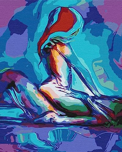 Artnapi Malen nach Zahlen Erwachsene mit Rahmen | DIY Handgemalt | Farben der Leidenschaft | Kit für Anfänger und Erwachsene | Set inklusive Acrylfarben & Pinsel | 40x50cm Leinwand | Geschenke