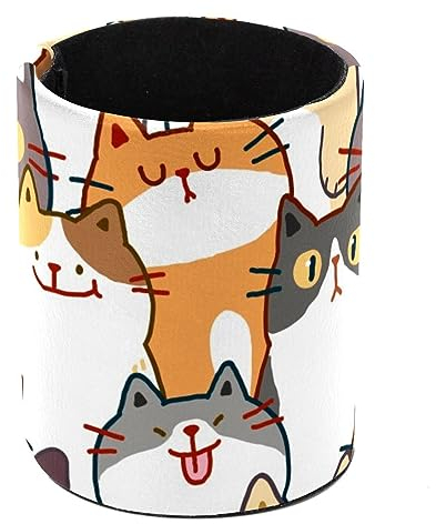 VAPOKF Stiftehalter für Schreibtisch, Stifteköcher, Stiftehalter, Make-up-Pinsel, Aufbewahrung, Schreibtischbedarf, Organizer für Home Office – Cartoon-Katze
