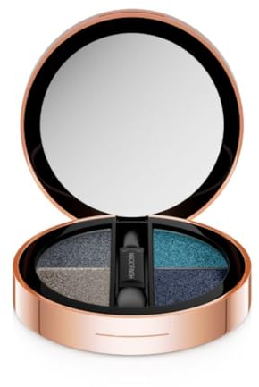 M. Asam MAGIC FINISH Lidschatten Palette Satin Eyeshadow No. 5 (4 x 2,25g) – 4-in-1 Make-up mit Hyaluron, ultrafeinen Farbpigmenten, Satin-Finish & intensiver Farbe, Etui mit Spiegel & Applikator