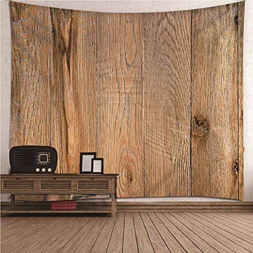 CEVAN Wandteppichschlafzimmer Wandtuch Schlicht Holzmaserung Wandbehang Aesthetic Wandschmuck Klein Kunst Dekorationen Decke Wandbehang Stoff Braun 100x70cm