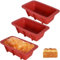 Wisebom 3Pcs Moulle à Cake Rectangulaire, Anti-adhésif en Silicone, Moule Mini Cake Silicone Moulle pour Patisserie, Moule a Pain pour Fabrication Petits Cake, la Cuisson du Pain, Mini Gateaux (17cm)
