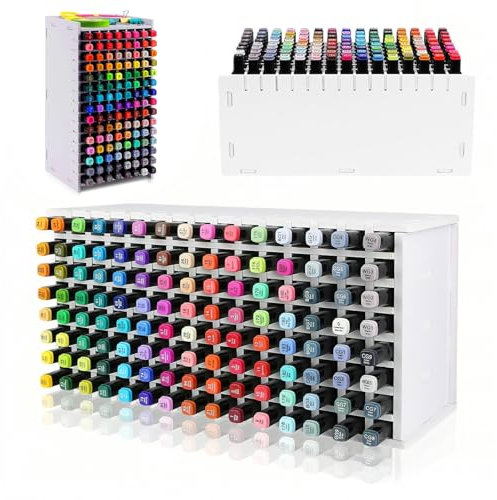 Miawtro 120 Stifte Organizer Schreibtisch, Frei Zusammengestellter Marker Organizer Zur Aufbewahrung Von Markern, Schreibtisch Organizer Mit 6 Trennwänden Für Ohuhu Marker, Zuhause,Büro,Schule