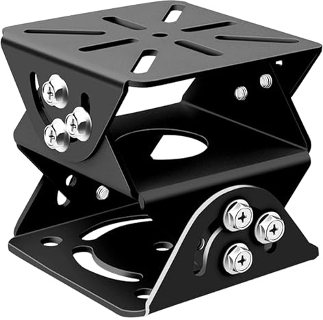 WiTi Universal Joint Mount for Security Camera, 3-Axis Bracket Adjustable Solid Metal Base,Connector Suitable for CCTV Cameras Installation Indoor and Outdoor