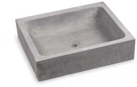 Evier vasque rectangulaire béton – Couleur Gris RAL 7005 – Pour extérieur