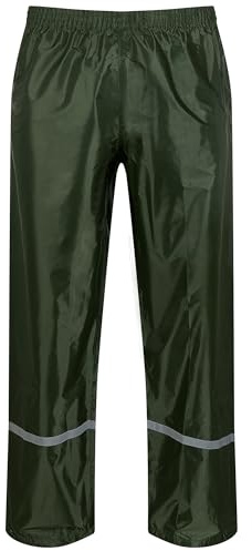 Scheibler Workwear – Basic Regenhose Herren – Outdoor Hose mit Gummizug & Reflektoren – Wind- & wasserdicht – verfügbar in den Größen S-XXXL (Gelb)