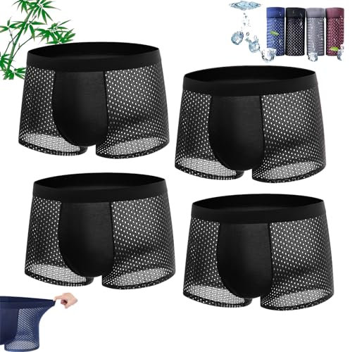 enseak Bamboo Fiber Boxer Briefs,Boxer in Fibra di bambù,Boxers bambù,Boxer da Uomo in Fibra di bambù,Boxer Bamboo Uomo,Biancheria Intima da Uomo in Nylon Traspirante