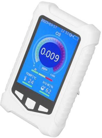 Handgehaltener Bunter Ozonmessgerät-Detektor, USB-Aufladung, LCD-Display, Ergebnisse in Echtzeit, Tragbar, Einstellbare O3-Alarmschwelle, Selbstkalibrierungsfunktion
