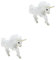 Abaodam 2St Simulation Einhorn Spielzeug aus tierischen Stoffen -Dusche- Pegasus-Figuren kunstfell kunstpelz Ornament Nachahmung Einhorn-Modell Plüschtiere Modell Plastik Weiß