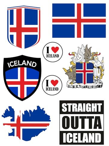 Daged Island Aufkleber Karte 8 Stück - PKW Auto Sticker Motorrad Biker Flagge Fahne Vinyl AKN