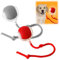 Donubiiu Pfotenstern Magic Ball, Interaktiver Spielball Pfotenstern, Magic Ball Hund, Elektrisch Interaktiver Hundespielzeug Kauzauberball mit Schwanz, für Katzen und Hunde (Rot+Grau)