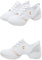 Damen Lace Up Tanzsneaker Damen Geteilte Sohle Luftkissen Modern Tanzschuhe Plattform (weiß,40)