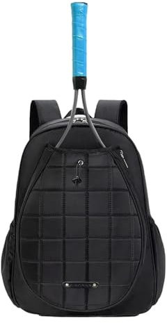 Générique Tennis-Rucksack, große Kapazität, verstellbare Schultertasche, Multi-Racket-Aufbewahrung, leicht und robust, Schwarz/Weiß/Pink, perfekt für Tennis & Badminton