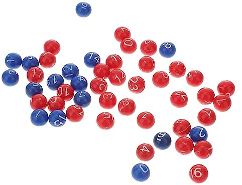 Garneck Plastik-Bingo Für Bingo-Spiel – 49 Stück Nummeriert Mit Tasche Zahlen Mini-Nummern Tombola-Spiel