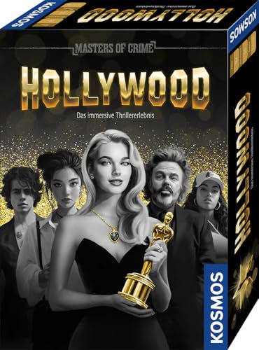 KOSMOS 684860 Masters of Crime - Hollywood Immersives Thriller-Erlebnis, Krimi Spiel für 1-6 Spielerinnen und Spieler ab 14 Jahren, Escape Game für Erwachsene, Rätselspiel Detektiv