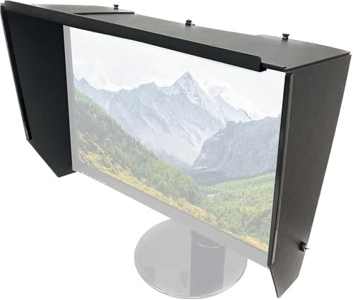 FDGH Desktop Computer Screen Hood,LCD LED Video Monitor Hood Sunshade Sunhood,Foldable Laptop Sun Shade,That Provides Privacy and Protection, Fits Virtually All 17 to 27 Laptops