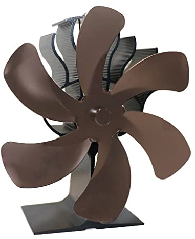 Ventola per stufa alimentata a calore, con rilevamento automatico, stufa a legna con termometro, ventola efficiente per legno a pellet