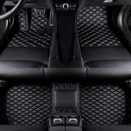 Car Floor Mats for Dacia Duster 2018-2023, All Weather Waterproof Non-Slip Leather Floor mats Full Coverage Luxury Car Mats(4 Pieces, black)