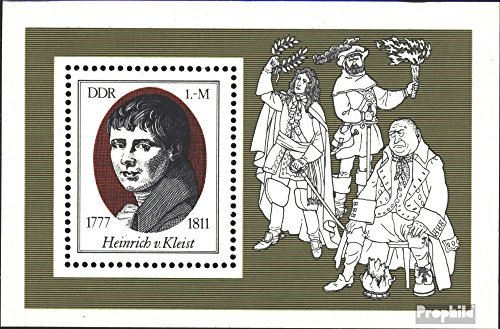 Prophila Collection DDR Block51 (kompl.Ausgabe) postfrisch ** MNH 1977 Heinrich von Kleist (Briefmarken für Sammler)