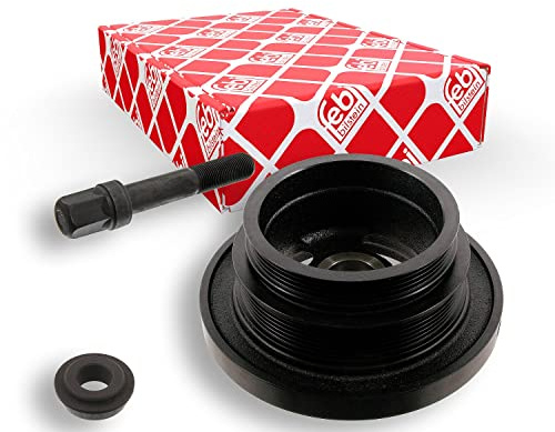 febi bilstein 33613 Pulley decoupled, for crankshaft with screw and disc, pack of one