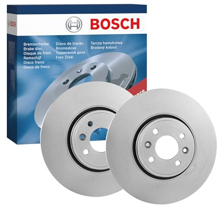 Bosch BD1076 Brake Disc Set - 300 mm - Front Axle - 1 Set of 2 Discs | Vented High-Carbon Discs - ECE-R90 Certified - Improved Cooling, Reduced Brake Fade, Corrosion Protection