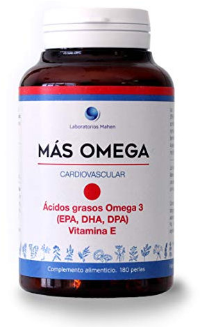 Laboratorios Mahen - Complemento alimenticio a base de ácidos grasos Omega 3 - 180 perlas
