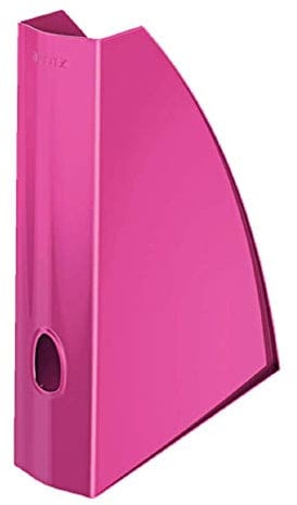 Leitz Stehsammler, A4, 6er Pack, Zur Aufbewahrung von Dokumenten und Zeitschriften, Mit Griffloch, Pink, WOW, 52771023