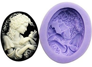 Allforhome 3.9cm Mini dame Silikon Form Zucker Harz-Fertigkeit DIY Moulds DIY Gum Paste Blumen Fondant Mold