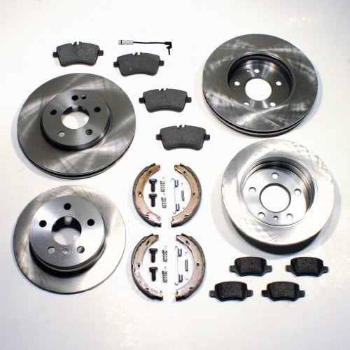 Bremsscheiben/Bremsen + Bremsklötze Sensoren vorne + Hamdbremsbacken + Zubehör hinten