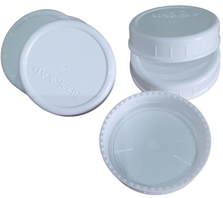 6 X SteriKAP 'REGULAR' Lids - 70mm Diametre Fit 'REGULAR MOUTHED' Kilner and Mason jars