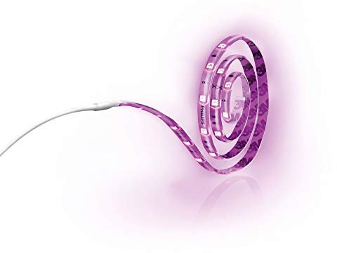 Philips LED Striscia LED, 5M, 21W, 2700K, Luce da Bianca Naturale a Colorata, Telecomando incluso