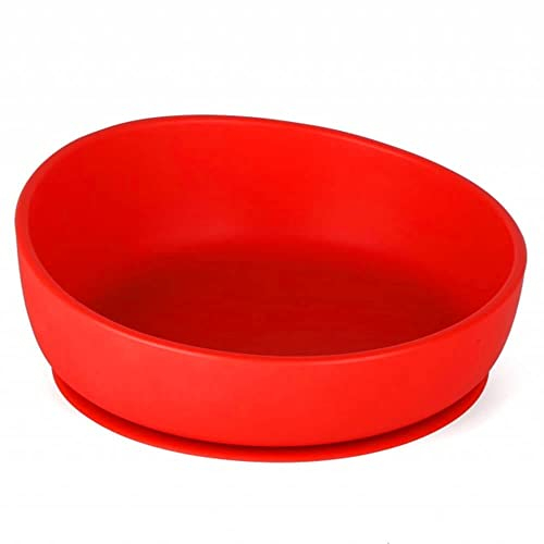 Doidy Baby Bowl 350ml, 6 Months +, Silicone Non-Slip Suction Bowl for Training & Learning to eat, weaning & Feeding Essentials for Baby Food and Snacks, BPA Free (Red)
