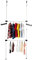 GOTOTOP Teleskop Garderoben System Kleiderstange Begehbarer Kleiderschrank Wandmontage Schranksystem, B (80-139cm) x H (281-329cm) (2 Querstangen)