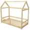 ACMA Kinderbett Kinderhaus Kinder Bett Holz Haus Schlafen Spielbett Hausbett 2 - Massivholz (Natural Massivholz, 90 x 200 cm)
