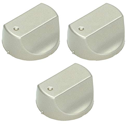 Find A Spare 3 Pack Hot-Ari ix Silver Control Switch Knobs For Hotpoint DHS53CX 068601 DHS53X UHS53X 068610 AristonFH 21 IX FH 21 IX S FH 51 IX CN Alternative to C00298879