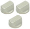 Find A Spare 3 Pack Hot-Ari ix Silver Control Switch Knobs For Hotpoint DHS53CX 068601 DHS53X UHS53X 068610 AristonFH 21 IX FH 21 IX S FH 51 IX CN Alternative to C00298879