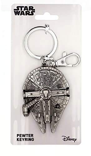 disney Star Wars Millennium Falcon Pewter Key Ring