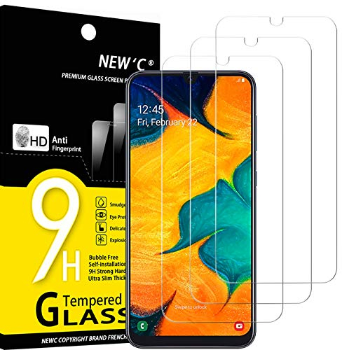 NEW'C 3 Stück für Samsung Galaxy A30, M30, M30s für Panzerglas, Frei von Kratzern, 9H Härte, HD Displayschutzfolie, 0.33mm Ultra-klar, Ultrabeständig