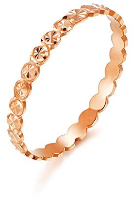 KnSam 18 Karat (750) Rotgold Ring Kreis Trauringe Damen Gold Geeignet Für Alle Arten Von Geschenken Rose Gold