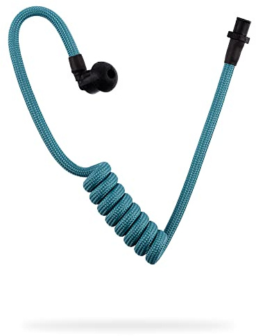 Schallschlauch aus Nylon | Funkgeräte Zubehör | Security Zubehör | Schallschlauch Polizei | Ohrhörer Schallschlauch für Security Kopfhörer, Security Ohrhörer | Bajonettverschluss | Farbe: Blaugrün