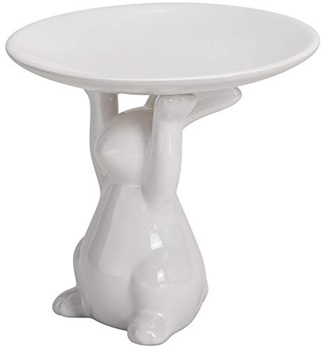 matrasa Etagere Hase stehend - Porzellan Gebäck Teller 15x14x15cm - Osterdeko Osterhase