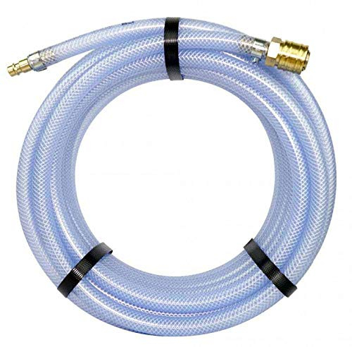PLASTFLEX TX (SET) Innen ø 6mm (1/4 Zoll), Länge 1m - Druckluftschlauch mit Druckluftkupplung & Stecknippel, 7.2 Kupplung, Kompressorschlauch, flexibel, transparent